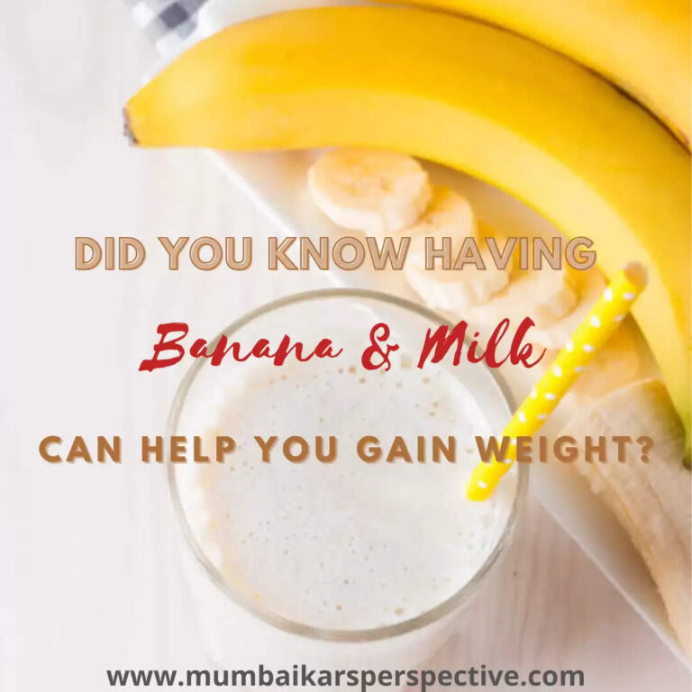 Having Milk and Banana Can Help You Gain Weight