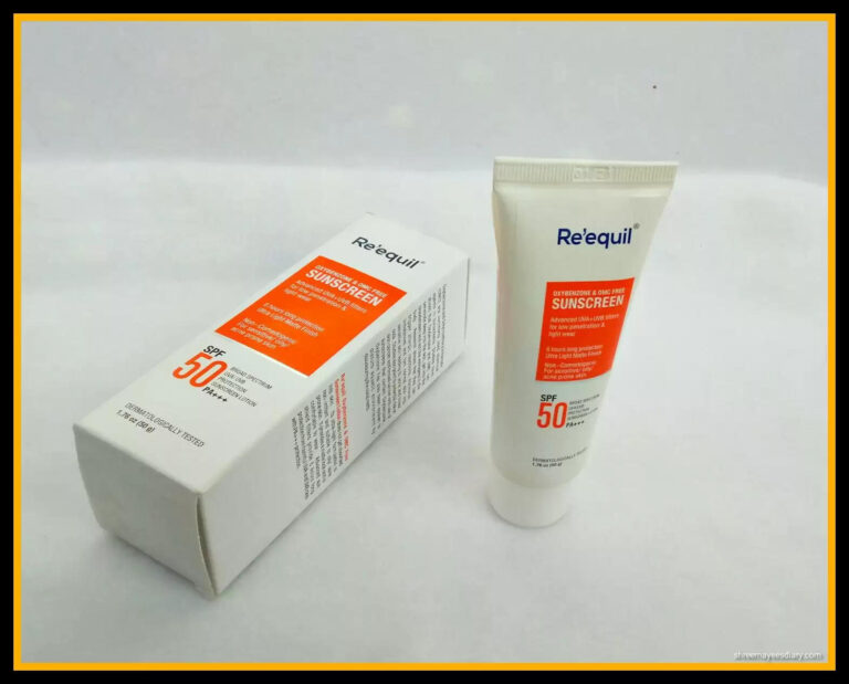 Re'equil Oxybenzone & OMC Free Sunscreen Lotion SPF 50 PA+++ Review