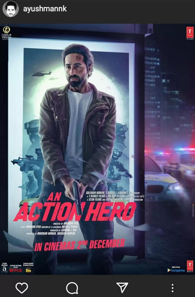 Ayushmann Khurrana Unveils First Look Poster of ‘An Action Hero’