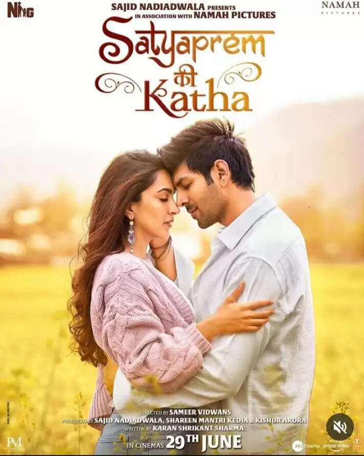 SatyaPrem Ki Katha : Kiara Advani And Kartik Aaryan Look Deeply In Love In The New Romantic Poster