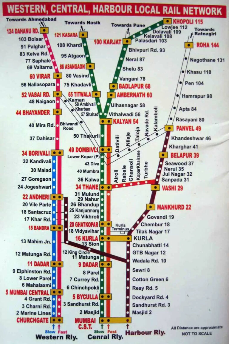 Here Is The Mumbai Local train Map Which You Should Keep Handy