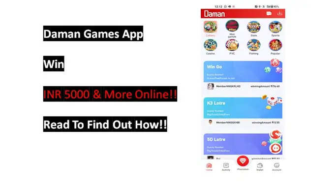 Daman Games App: Predict & Win Cash Up To INR 5000