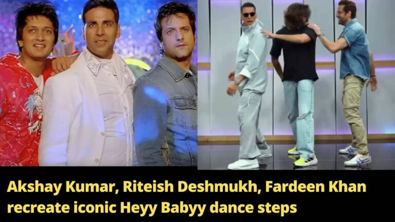 Take A Look At The Video Of Akshay Kumar, Riteish Deshmukh, And Fardeen Khan Recreating Dance Step Of A Song From Their Blockbuster Film!!!