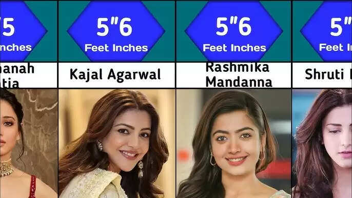 Top South Indian Actress Height In Feet Without Shoes