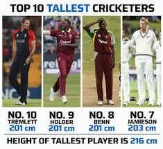 Top 10 Tallest Cricketers of All Time