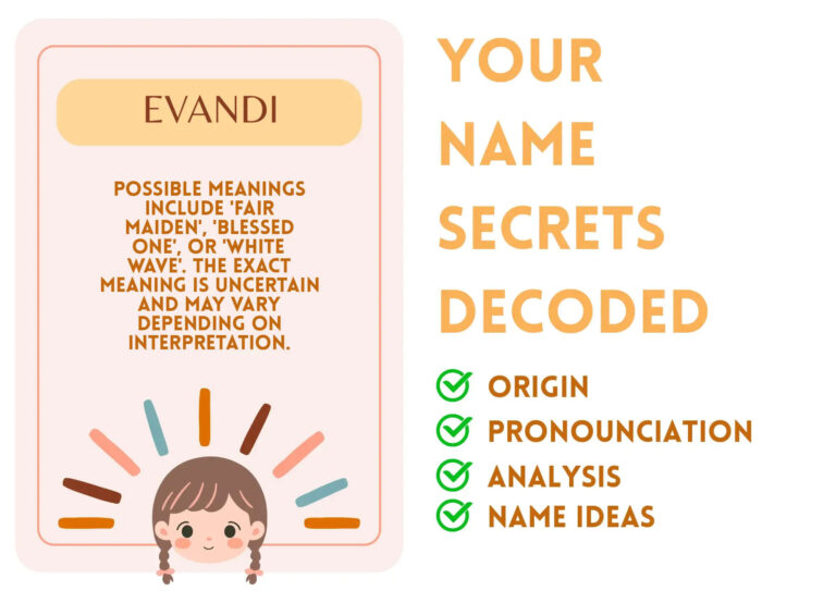 Know The Meaning Of The Name Evandi