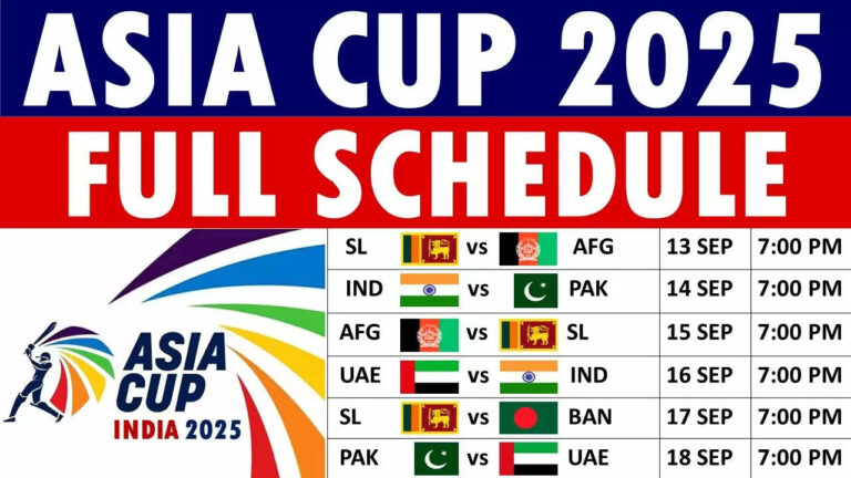 Know About Asia Cup 2025 Schedule: Teams, Time Table, Venues